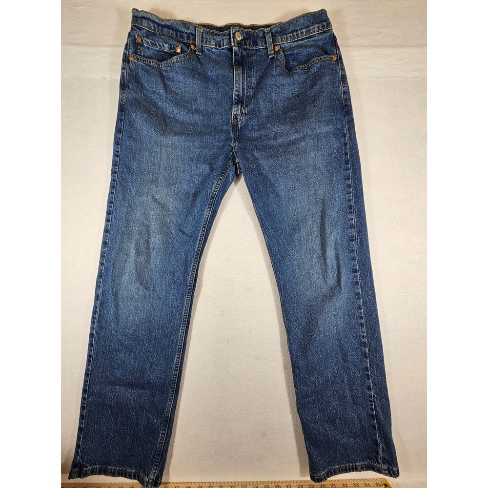 Levis 505‎ Regular Fit Straight Leg Jeans Mens 38x32 Blue Denim 00505-3171